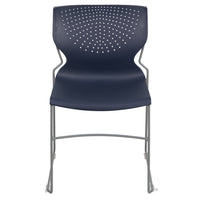 Flash Furniture - Chaise empilable marine à dossier complet de la série HERCULES, cadre enduit de poudre grise, paquet de 5-Ensemble de 5 chaises empilables polyvalentes