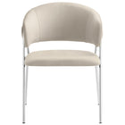 Modway - Nella Rembourré Performance Velvet Chaise à manger Ensemble de 2 - Argent d’amande-9