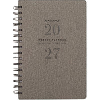 AT-A-GLANCE - Agenda hebdomadaire/mensuel Signature 2027 - 8 1/2 po H x 5 3/8 po l - gris - bilingue-13 mois : janvier 2027 à janvier 2028