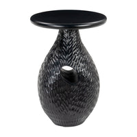Zuo - Piho Table d’appoint - Noir-Bois de manguier peint offrant un style contemporain raffiné