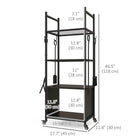 Outsunny - Porte-bûches à 4 niveaux avec 4 outils- support à bois sur roulettes-Quatre roues universelles permettent un déplacement facile vers l’emplacement souhaité 