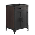 Modway - Steamforge 24" Vanette de salle de bain - Noir noir-Trous centraux de 8"