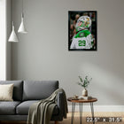 Jake Oettinger Stars 2025 Playoffs - Toile encadree - 22" x 31"-Prêt à accrocher - livré entièrement assemblé