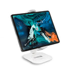 ShoppingAll - Support de Tablette Réglable Court - Blanc-Base et bras en aluminium robuste