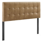 Modway - Lily Imitation cuir Tête de lit pleine grandeur, Grillé-Rembourrage en faux cuir