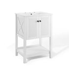 Modway - Steam 24" Vanette de salle de bain - Blanc blanc-Matchs non inclus