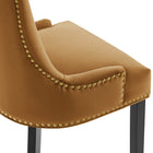Modway - Marquis Performance Velvet Chaises de salle à manger Ensemble de 2 - Cognac-9
