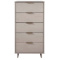 Manhattan Comfort - Granville commode haute et étroite moderne 23,62" - gris clair-Moderne-contemporain avec une touche de glamour - commode haute et étroite pour chambre