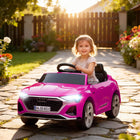 Qaba - Voiture RC électrique Audi Q8 sous licence 12V pour enfants - rose-Options de conduite à distance et manuelle pour plus de flexibilité 