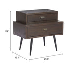 Zuo - Mechy Table d’appoint - Brun-6