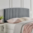 Modway - Rebecca Performance Velvet Tête de lit complète / Queen, Charbon de bois-Tissu résistant aux taches durable