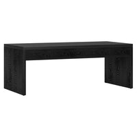 Hudson&Canal - Table basse rectangulaire Lawrence , 48 po de largeur, grain noir-Un design contemporain moderne pour votre salon, votre bureau et plus encore