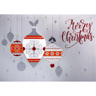 Rosedale - Cartes de souhaits Noël Gold / Enveloppes - 5-1/2 po x 8 po - Décorations argentées - Paquet de 6-Cartes de souhaits qualité boutique