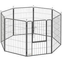 PawHut - Parc à chiens pliable robuste 8 panneaux - 39 po H-Huit panneaux configurés en différentes formes pour des installations polyvalentes