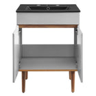 Modway - Harvest 24" Vanette de salle de bain - Gris Noir-Luminaires du jeu central 8" non inclus