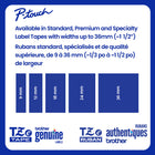 Brother - TZeAF131 Ruban sans acide pour étiqueteuses P-touch - 12 mm - transparent avec texte noir-Idéal pour les albums de photos et le créacollage