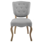 Modway - Array Fauteuil d’appoint de salle à manger Ensemble de 2 - Gris clair-Capsules de pied non marquées