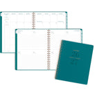 AT-A-GLANCE - Agenda scolaire hebdomadaire/mensuel Signature Lite 2026-2027 - 11 po H x 8 3/8 po l - sarcelle - bilingue-Hebdomadaire: une semaine par 2 pages, du lundi au dimanche avec les rendez-vous réglées et une section de notes