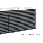 Modway - Render Fixation murale de 48" Vanette de salle de bain - Gris blanc-Conception murale