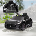Qaba - Voiture électrique Maserati Gran Turismo sous licence 12V pour enfants - noir-Télécommande parentale ou conduite manuelle par les enfants pour plus de flexibilité 