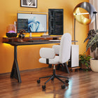 Zuo - Lionel Chaise de bureau - Beige-Dimensions: 26,0 po L x 26,0 po L x 37,4 po H