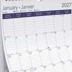 Blueline - 2027 Calendrier mural mensuel DuraGlobe - 12 po x 17 po - bilingue-Reliure à double spirale avec œillet de suspension intégré