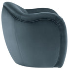 Modway - Compose Performance Velvet Chaise d’accent - Cadet Blue-Moulures en tuyauterie française