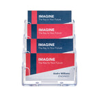 Porte–cartes professionnelles de Deflecto, 4 compartiments, transparent-Unité de bureau