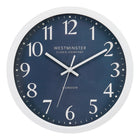 Monarch Specialties - 9116 Horloge Murale Rond de 12" - Visage Bleu/Cadre Blanc-Rehaussez la décoration de votre intérieur avec cette horloge murale ronde de 12 pouces, dotée d'un cadran bleu élégant et d'un cadre blanc saisissant, parfaite pour tout espace contemporain