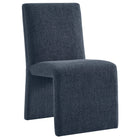 Modway - Emory Tissu tapis Fauteuil d’appoint de salle à manger - Bleu ardoise-Chaise pantoufle polyvalente