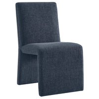 Modway - Emory Tissu tapis Fauteuil d’appoint de salle à manger - Bleu ardoise-Chaise pantoufle polyvalente