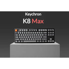 Keychron - Clavier mécanique sans fil K8 Max RGB - Échangeable à chaud - Commutateur marron - Disposition TKL - Noir-Interrupteurs remplaçable à chaud : Personnalisez votre expérience de frappe à la volée avec des interrupteurs remplaçable à chaud, vous permettant de personnaliser votre clavier facilement sans soudure, supportant divers interrupteurs mécaniques de style MX.
