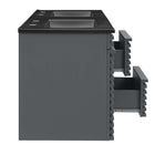Modway - Render Fixation murale de 48" Vanette de salle de bain - Gris Noir-8