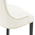 Modway - Marquis Performance Velvet Chaises de salle à manger Ensemble de 2 - Blanc-9