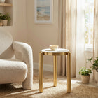 Zuo - Noan Table d’appoint - Blanc/Or-Capacité de poids maximale: 45