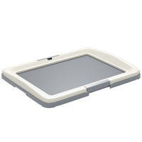 PawHut - Support pour tapis d’urine, plateau pour chien 25 po x 19 po pour intérieur et extérieur - gris-Convient aux chiens de moins de 14,6 po (37 cm) 