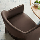 Modway - Talia Performance Velvet Fauteuil à manger - Marron chocolat-Siège/dossier rembourré fixe