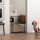 PawHut - Porte pour Chien Extra Large 30"- 34" L avec Système de Verrouillage Double - Noir-Convient aux portes, couloirs et escaliers