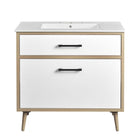 Modway - Maverick 36" Vanette de salle de bain - Chêne blanc-9
