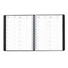 Brownline - 2027 agenda professionnel quotidien pour quatre personnes avec reliure à double spirale – 11 po x 8 1/2 po – noir-Samedi et dimanche sur une même page