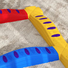 Qaba - Barre d’équilibre pour enfants avec patins antidérapants - multicolore - lot de 12-Facile à assembler, à démonter et à transporter pour plus de praticité 
