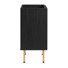 Modway - Chaucer 18" Armoire de toilette de salle de bain (lavabo non inclus) - Noir-Porte en rotin