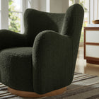 Modway - Montrose Ailier Sherpa Chaise pivotante d’accent - Noyer de fougère-Pivot à 360º