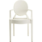 Nicer Furniture - fauteuil fantôme de Louis XVI - blanc - 2 pièces-Design moderne et innovant - Blanc, Polycarbonate robuste, Tendance