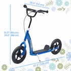 HOMCOM - Trottinette pro acrobatique réglable pour enfants, vélo de rue, à chevaucher - bleu-Guidon réglable, adapté aux enfants de plusieurs âges