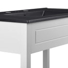 Modway - Altura 36" Vanette de salle de bain - Blanc Noir-Matchs non inclus