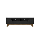 Manhattan Comfort - Meuble TV Marcus 70,86 po style Mid-Century Modern - Noir Mat-Meuble TV autoportant de style milieu du siècle moderne pour salon et chambre