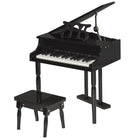 HOMCOM - Piano moderne pour enfants - 30 touches - jouet mini - noir - lot de 2-Construction durable avec des matériaux MDF et ABS 