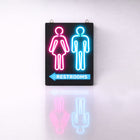 Futech - Panneau de toilettes intérieures - Néon bleu/rouge-Style néon moderne : L’éclairage LED reproduit l’apparence du néon classique tout en consommant moins d’énergie, idéal pour l’intérieur.