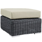 Modway - Summon Terrasse extérieure Ottoman Sunbrella in Toile Beige Ancienne-Tissu Sunbrella durable